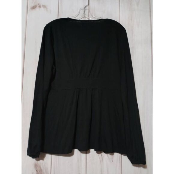 Michael Kors‎ Shirt Ladies Large Black Studded Long Sleeve - Picture 2 of 6
